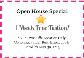 ESLC Open House 2014 Coupon