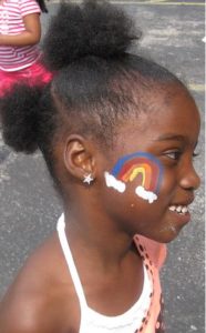 face painting rainbow face painting girl